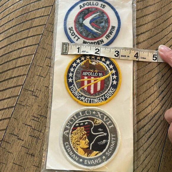 Kennedy Spaceport 🚀 🌎 USA 🇺🇸 Apollo Mission Patches NASA Made in USA 🇺🇸 RARE 80s - Picture 11 of 17